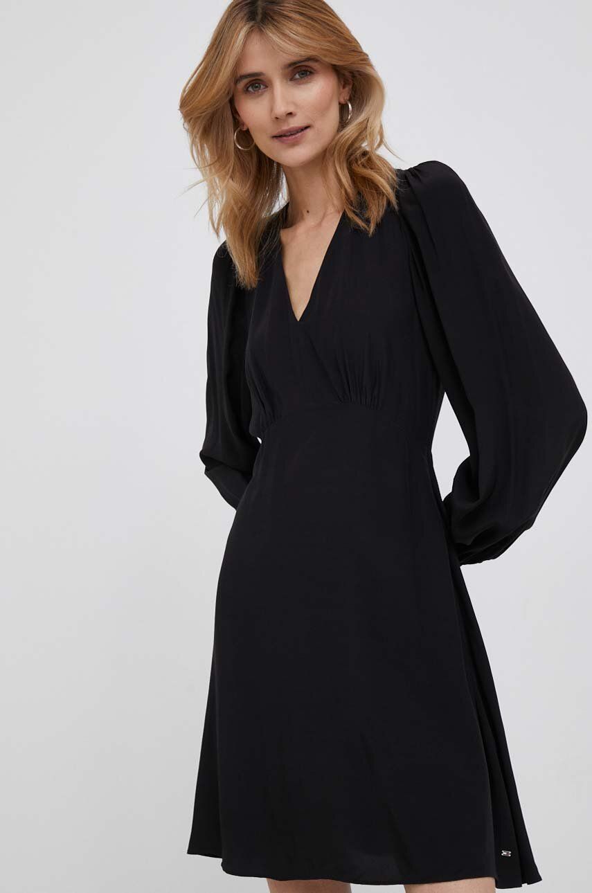 Kjole Tommy Hilfiger V-neck Mini Dress Sort | WW0WW40049, 0