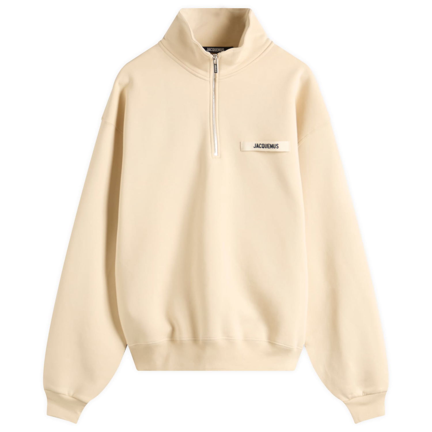 Sweatshirt Jacquemus Jacquemus Grosgrain Zip Sweat, Size Large Beige | 25ESSM00313AJ00174-150, 0