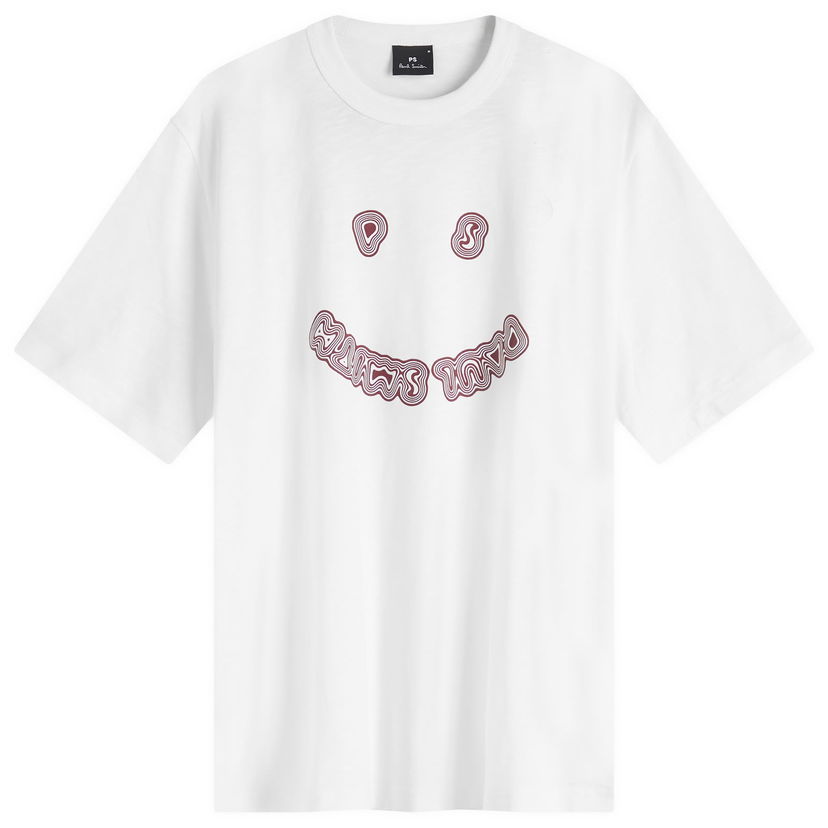 T-shirt Paul Smith PS Happy T-Shirt, Size Large, by Paul Smith Hvid | M2R-204Z-PP5078-02
