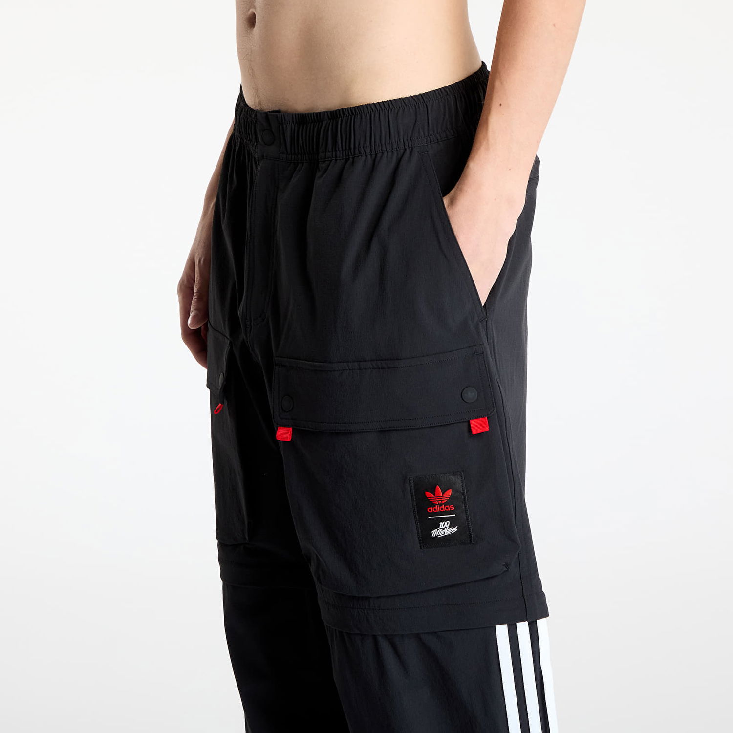 Cargo bukser adidas Originals 100 Thieves Zip Pants Sort | JM3260, 1