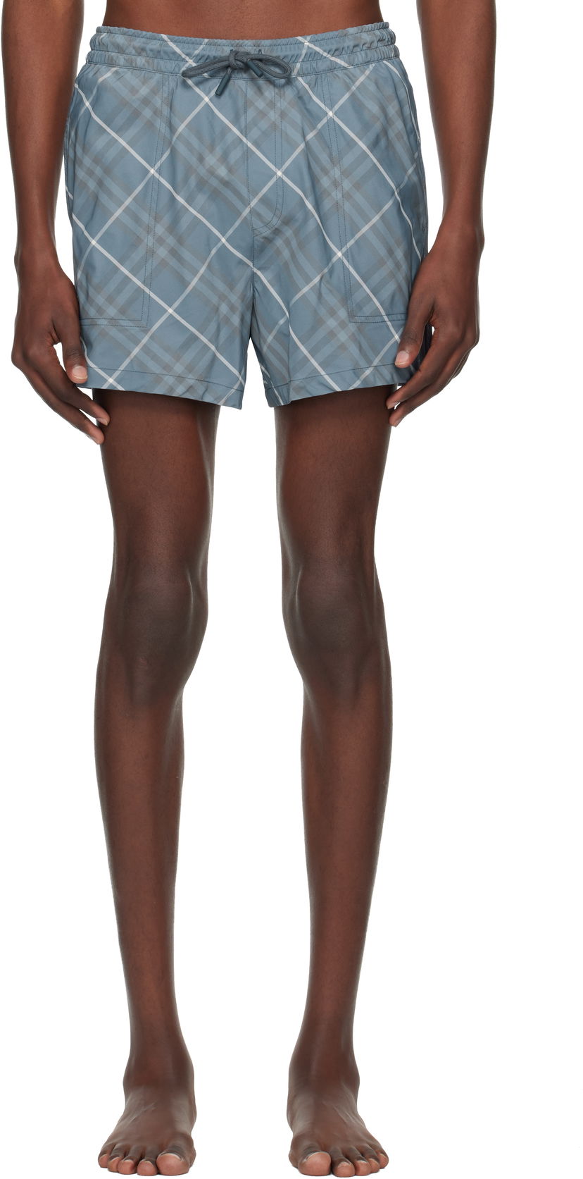 Badetøj Burberry Burberry Check Swim Shorts Blå | 8110726