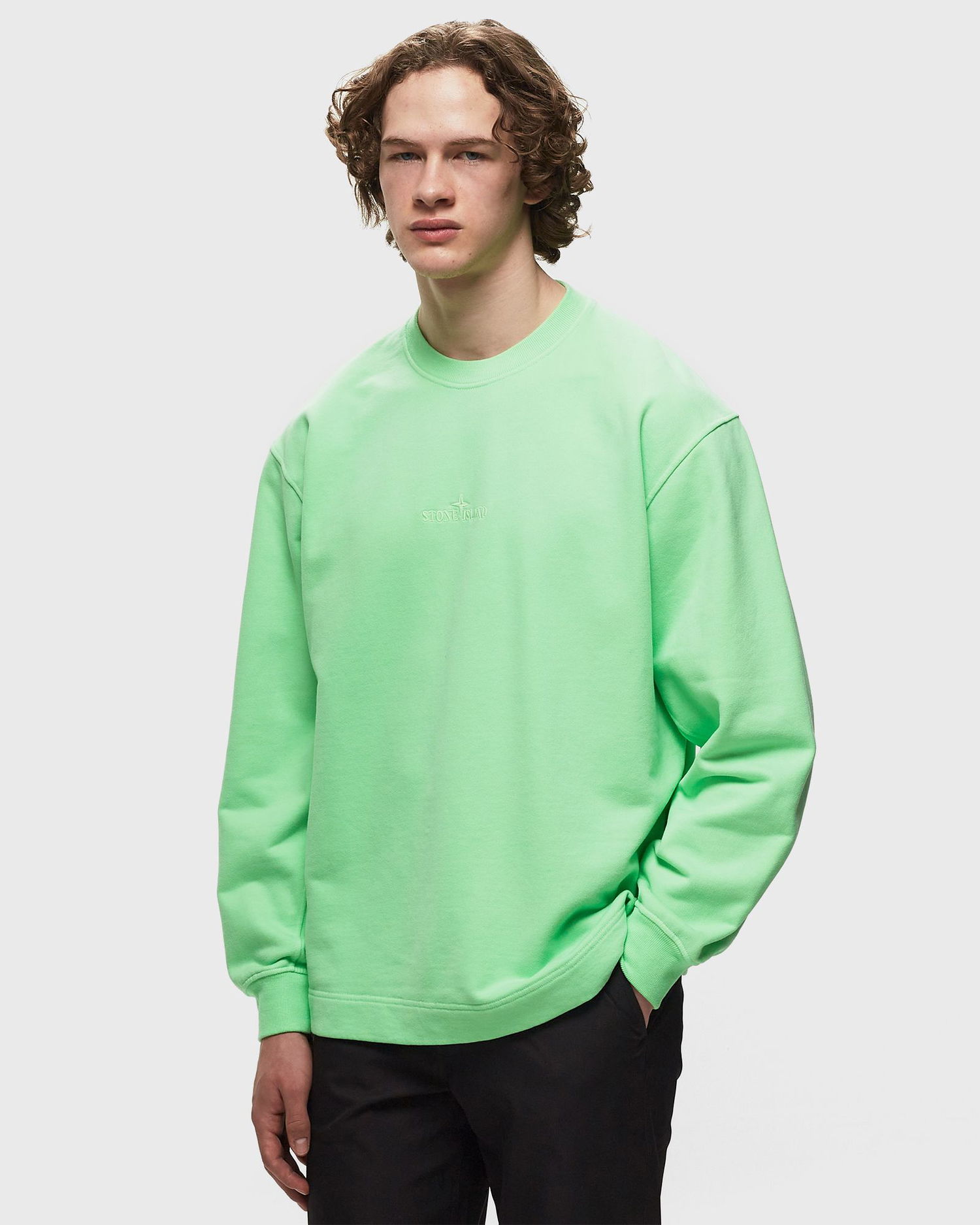 Sweater Stone Island Cotton Crewneck Grøn | 791565477.V0052, 1