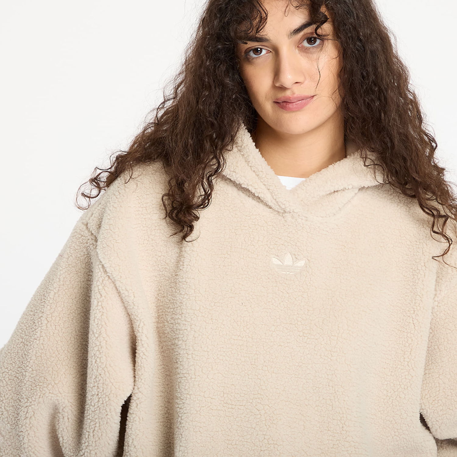 Sweatshirt adidas Originals Essentials Teddy Hoodie Beige | JW6061, 1