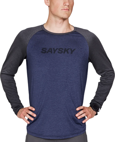 T-shirt Saysky Saysky Logo Pace Long Sleeve T-Shirt Blå | mmrls21c2007, 0