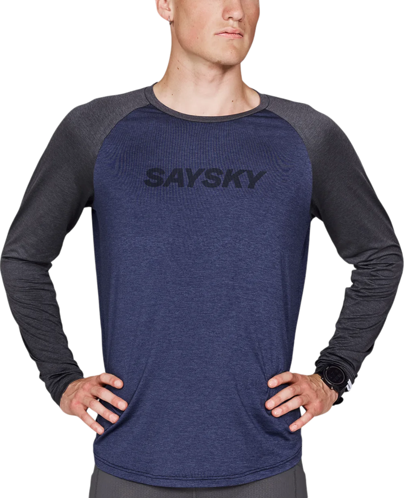T-shirt Saysky Saysky Logo Pace Long Sleeve T-Shirt Blå | mmrls21c2007
