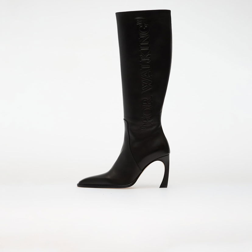 Sneakers og sko Off-White For Walking Loop Boot Black/ White Sort | OWIE04LF25LEA0011001