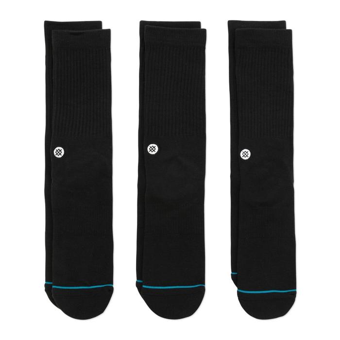 Sokker Stance Icon 3 Pack Socks Sort | M556D18ICP-BLK, 1