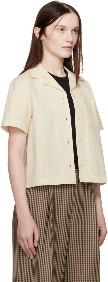 Skjorte A.P.C. A.P.C. Maeva Cropped Camp Collar Shirt Beige | COHEJ-F12583, 1