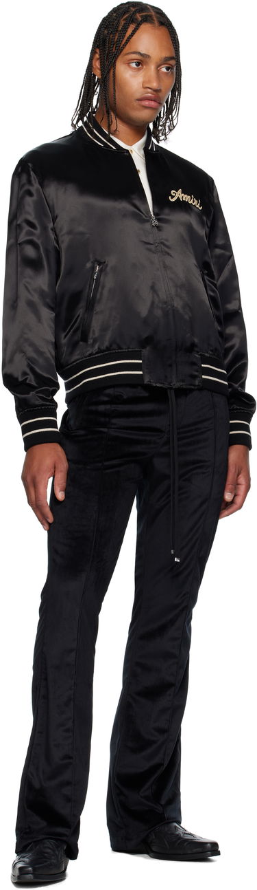 Bomberjakke AMIRI Amiri 'Club Amiri' Satin Bomber Jacket Sort | AMOUBB1056, 3