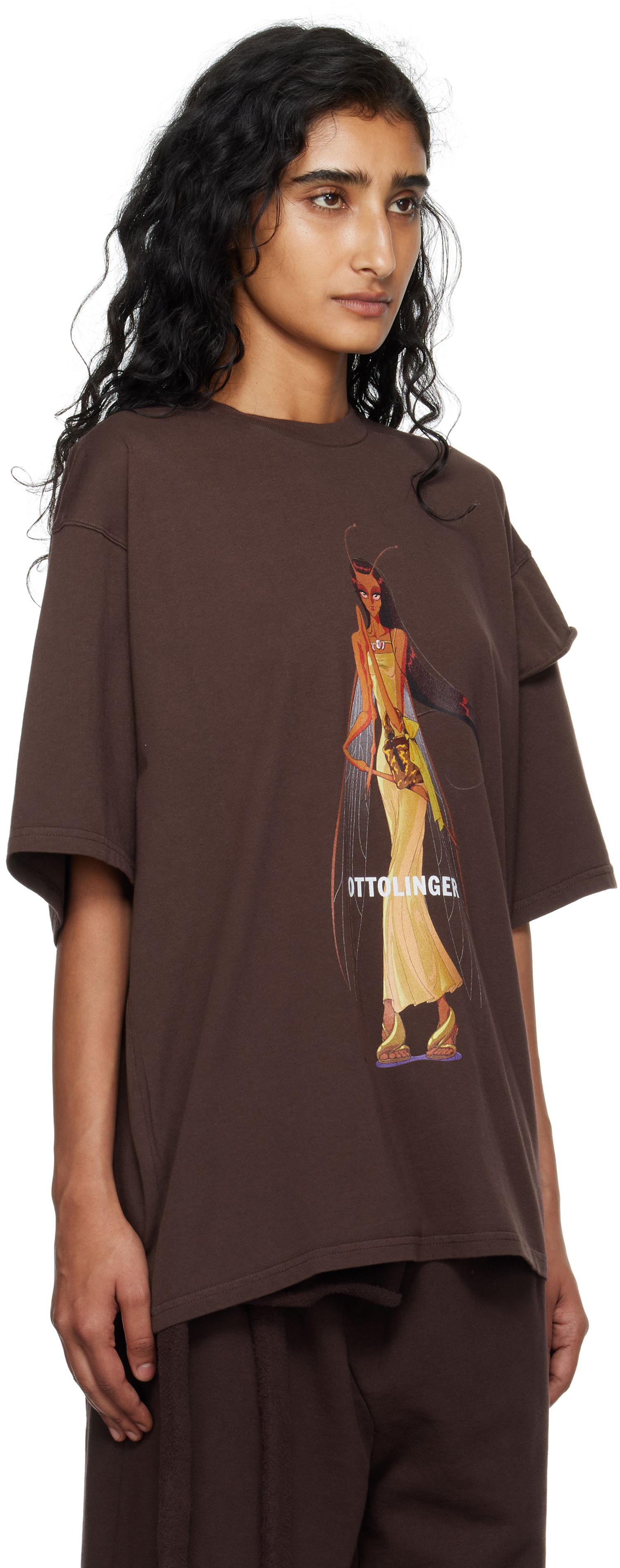 T-shirt Ottolinger Ottolinger Deconstructed Boxy T-Shirt Brun | 115-102415-05, 1