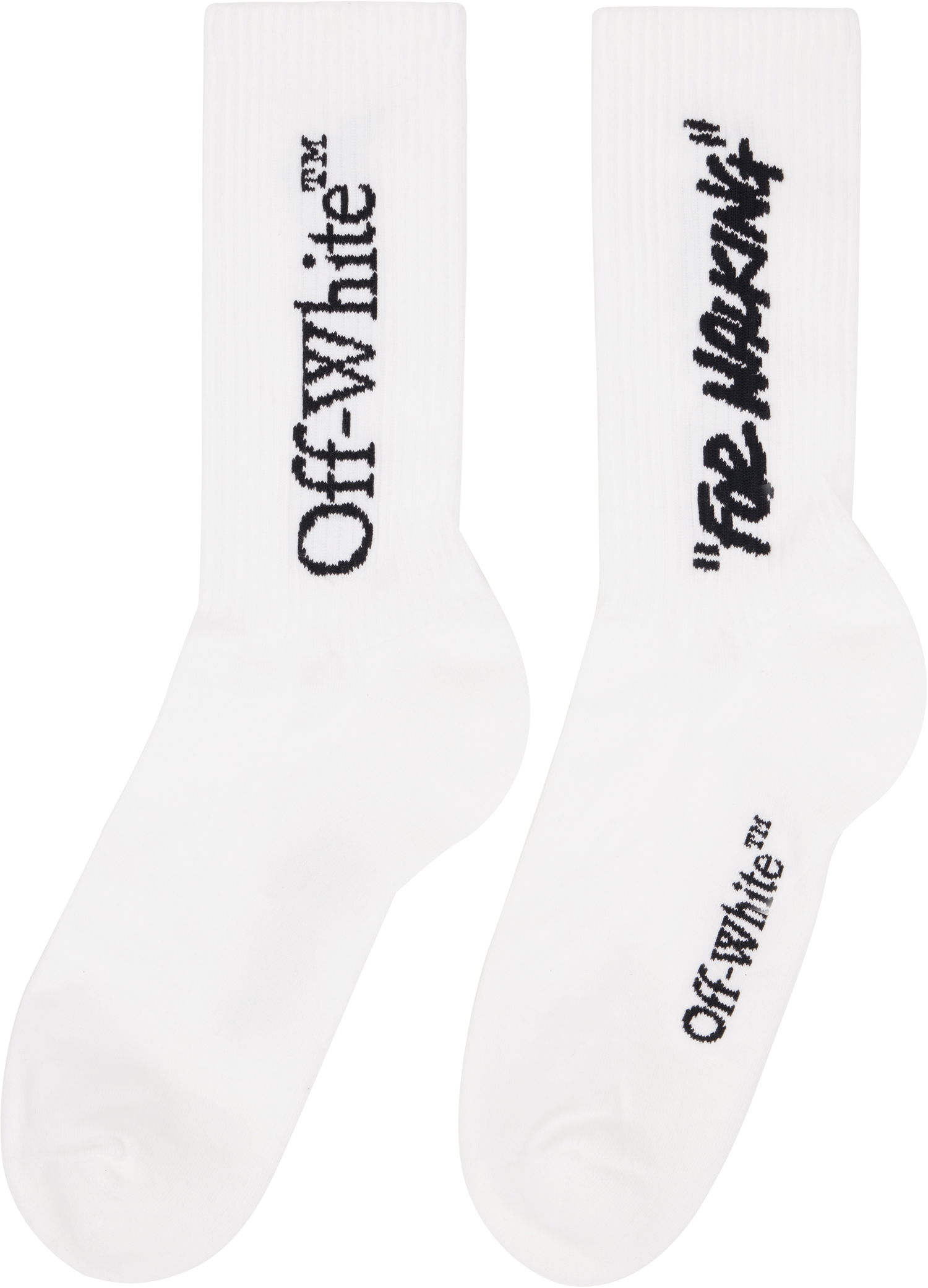 Sokker Off-White Quote Mid Socks Hvid | OMRA085C99KNI0020110, 1