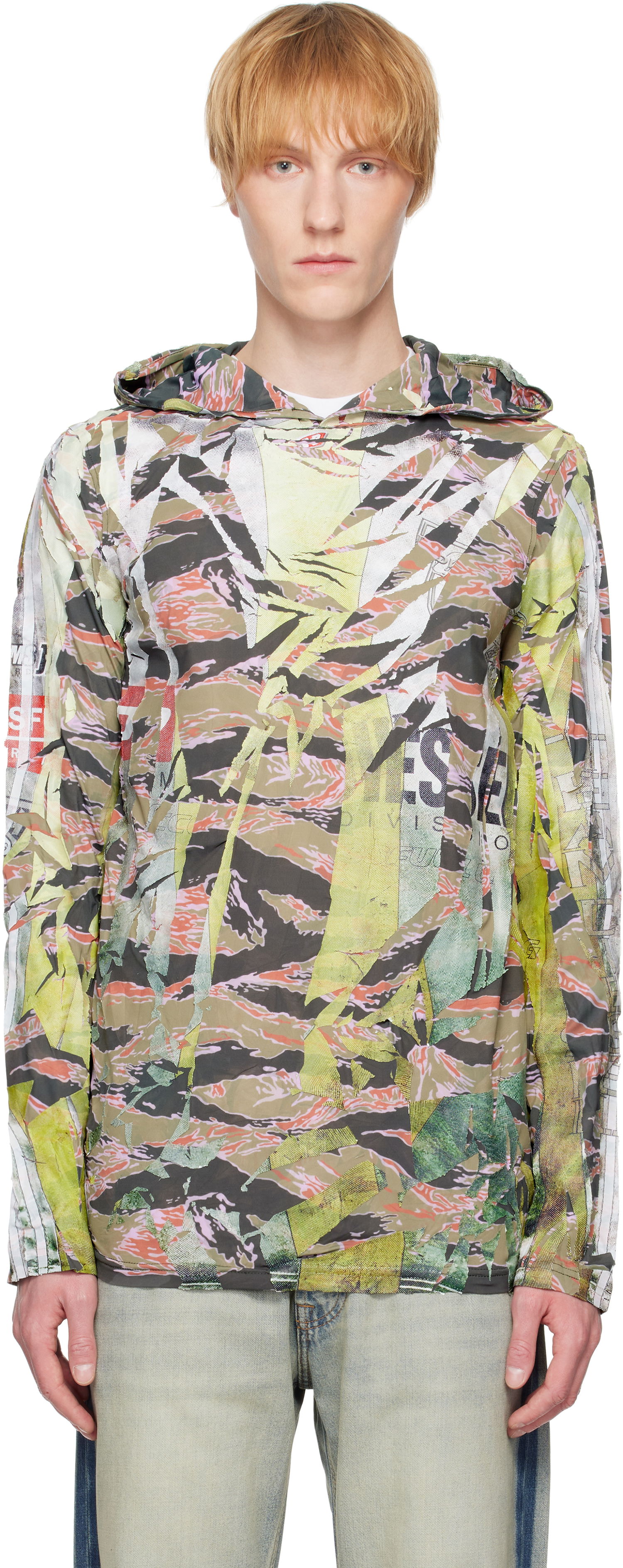 Sweatshirt Diesel Diesel T-Gillis Graphic-Print Hoodie Flerfarvet | A18072-0SKBT-5BVA, 0