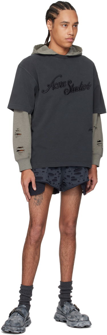 Sweatshirt Acne Studios Acne Studios Relaxed Fit Logo T-Shirt Grå | CL0345-, 3