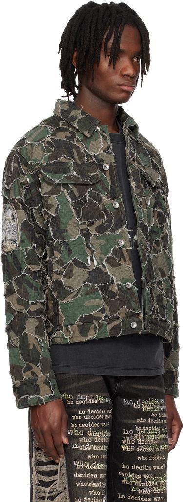 Jakke Who Decides War Who Decides War Camo Trucker Jacket Grøn | 1131230011SS25, 1