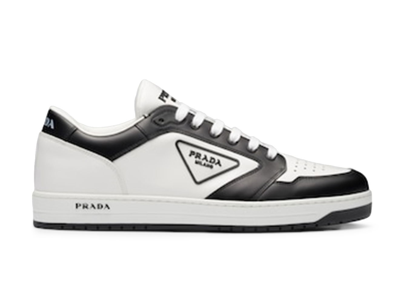 Sneakers og sko Prada District Leather 'White Black White' Hvid | 2EE363_3LJ6_F0964, 0
