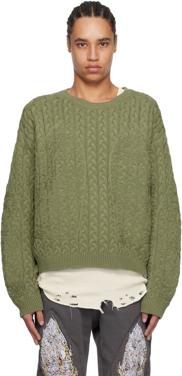 Sweater Who Decides War Who Decides War Cable Knit Sweater Grøn | 1110300011SS25, 0