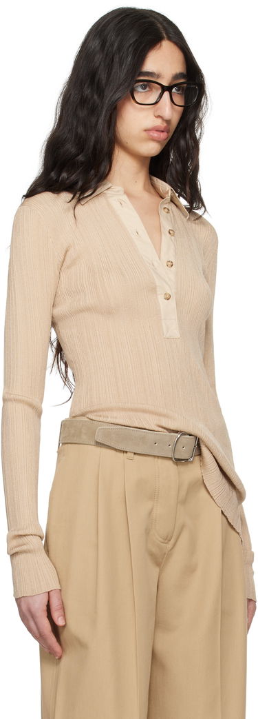 Polo skjorte TOTEME TOTEME Half-Placket Knit Top Sort | 252-WRT0453-YA0044, 4