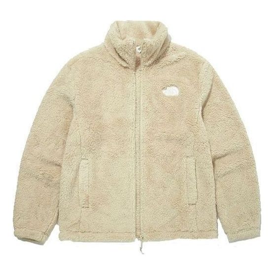 Sweatshirt The North Face Compy Fleece Zip-Up Jacket Beige | NJ4FM55J