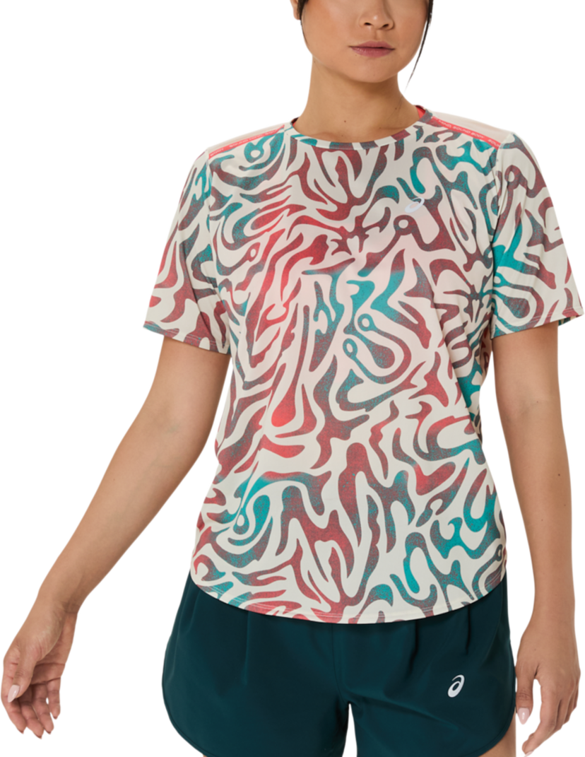 T-shirt Asics Road All Over Print Short Sleeve Running T-Shirt Flerfarvet | 2012d225-200