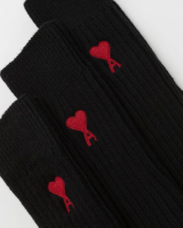 Sokker AMI 3 Pack A Heart Ribbed Socks Sort | USC003-379-001, 4