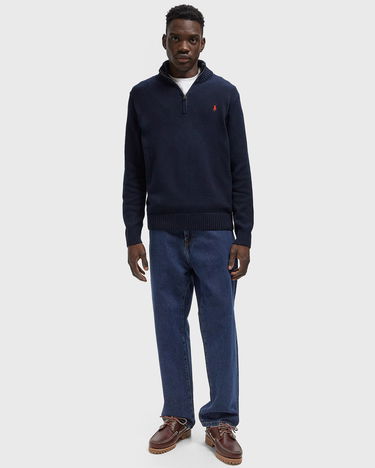 Sweater Polo by Ralph Lauren Knitted Half-Zip Sweater with Embroidered Logo Mørkeblå | 710859939002, 1
