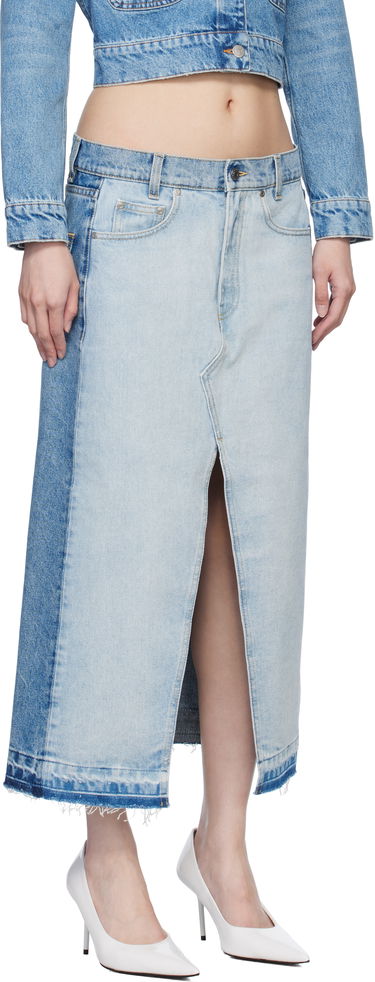 Nederdel Stella McCartney Stella McCartney Contrast Panel Denim Midi Skirt Blå | 6D03453SQH10, 1