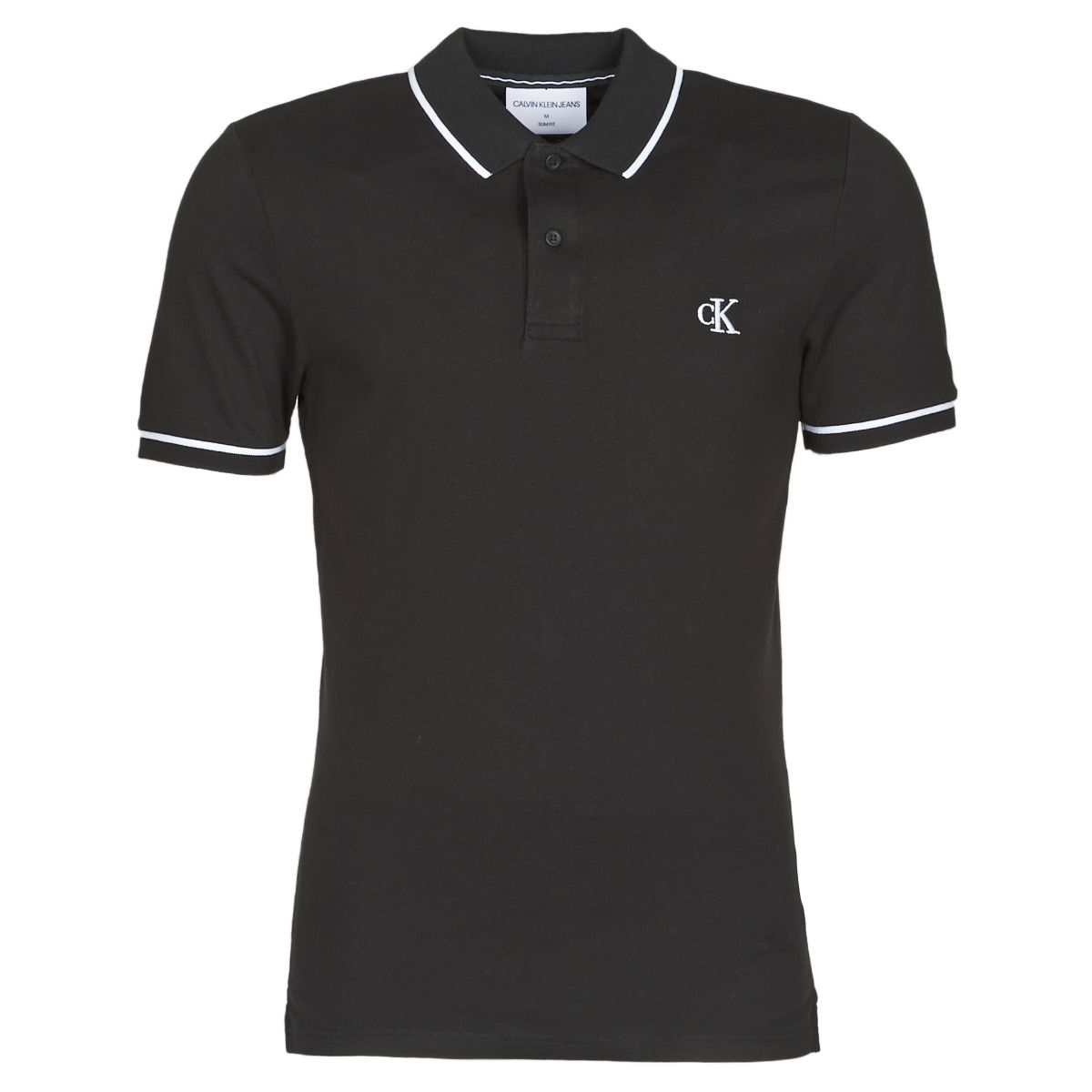 Polo skjorte CALVIN KLEIN TIPPING SLIM POLO Sort | J30J315603-BAE-NOOS, 0