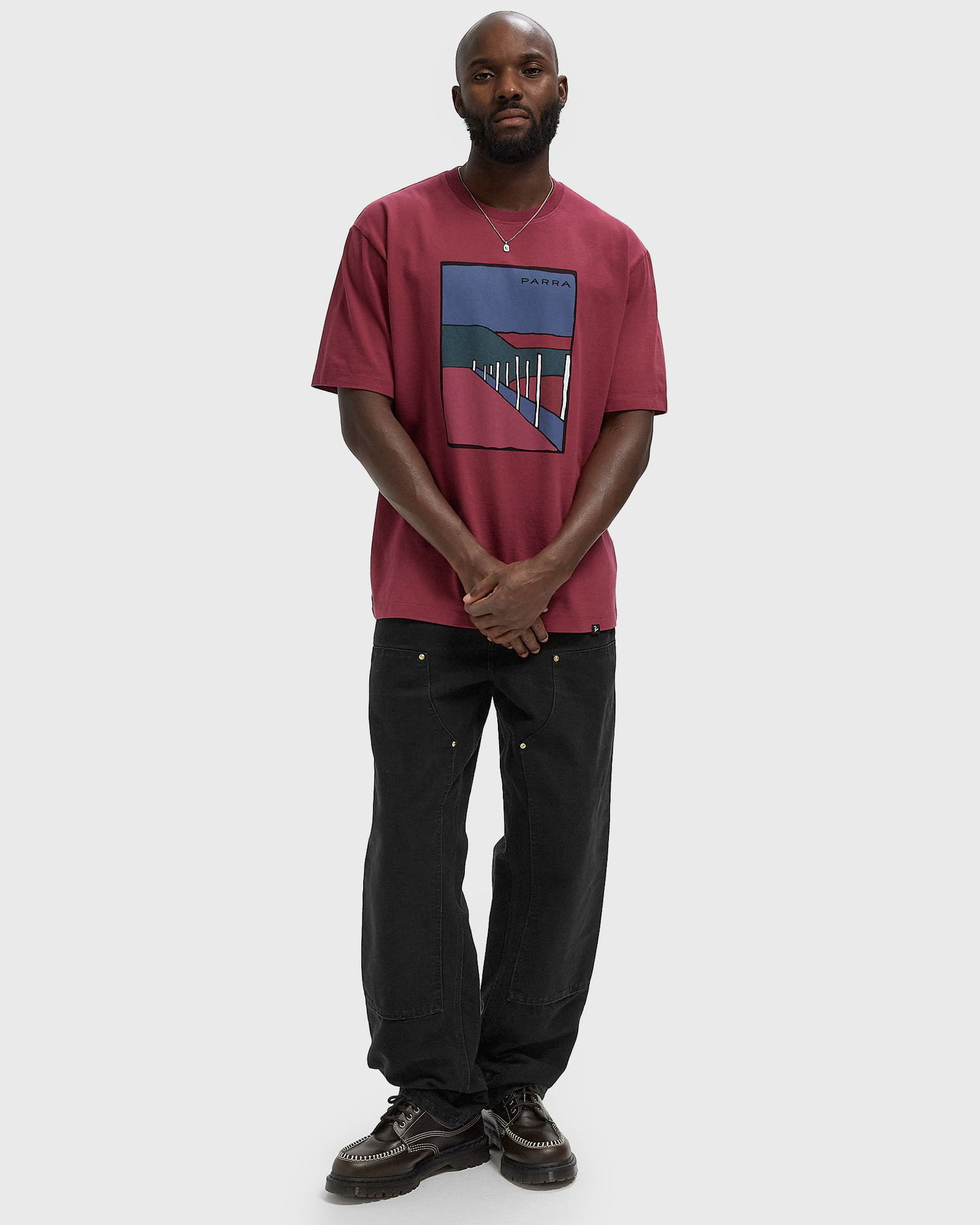 T-shirt By Parra Parra Beach Parking Graphic T-Shirt Rød | 54205, 1