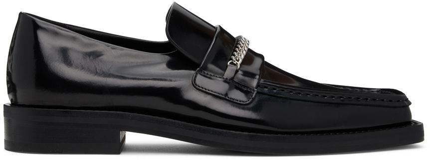 Sneakers og sko Martine Rose Martine Rose Square Toe Loafers with Chain Sort | CMR-1026LHM, 0