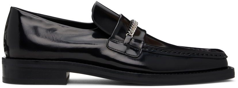 Sneakers og sko Martine Rose Martine Rose Square Toe Loafers with Chain Sort | CMR-1026LHM
