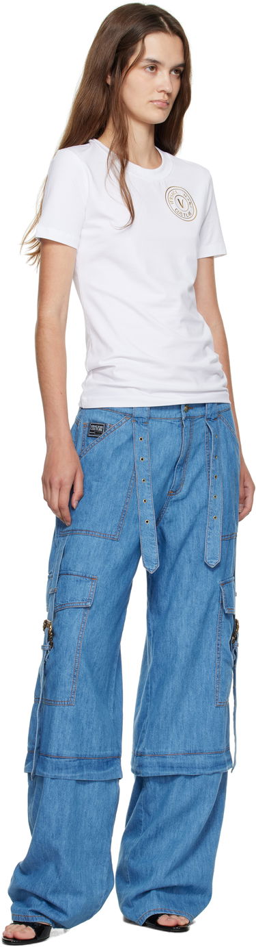 T-shirt Versace Versace Jeans Couture Jersey Stretch T-Shirt Hvid | E79HAHT01_ECJ03T, 3