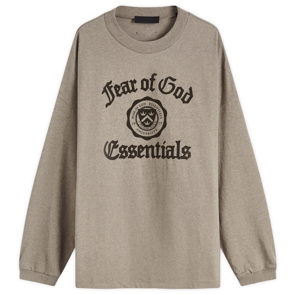 Sweatshirt Fear of God Fear Of God Essentials University Long Sleeve T-Shirt Brun | 125HO242011F, 1