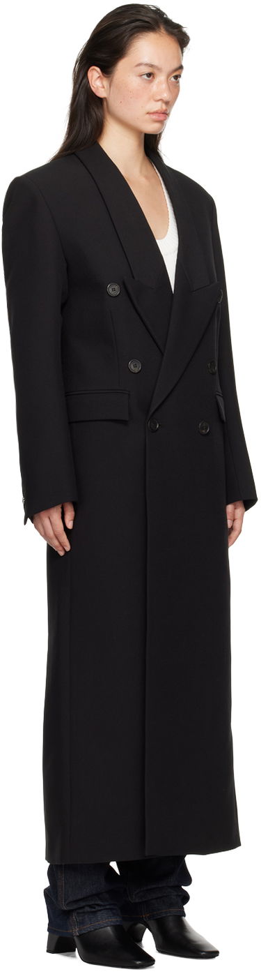 Frakker Coperni Coperni Long Double-Breasted Coat Sort | COPM22F3004, 1