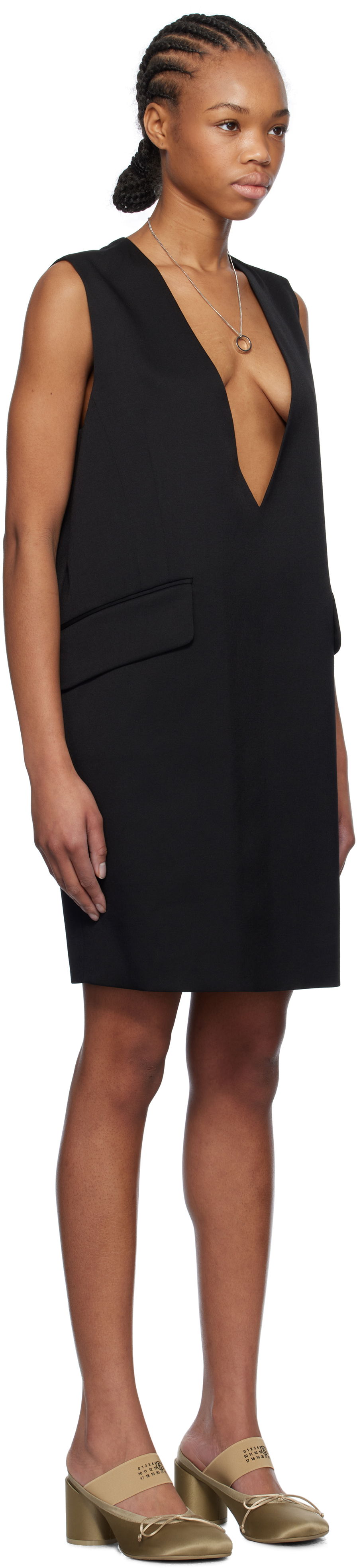Kjole Maison Margiela Wool Minidress Sort | S52DA0046 M35153, 1