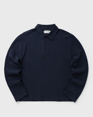 Polo skjorte Honor The Gift Textured Long Sleeve Knit Polo Beige | HTG250340-BONE, 3