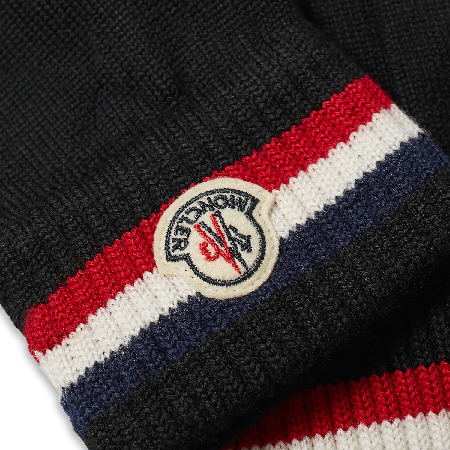 Handsker Moncler Tricolour Logo Gloves Sort | 3A000-A9575-03-999, 1