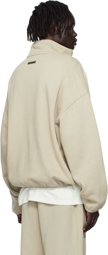 Jakke Fear of God Fear of God ESSENTIALS Modern Fit Fleece Track Jacket Beige | 202SP256896F, 2