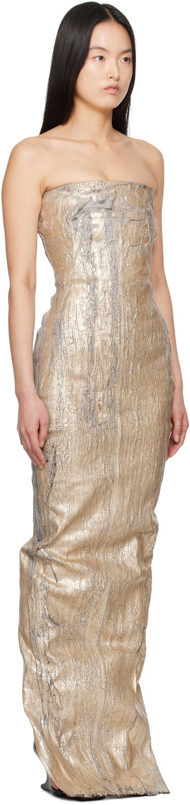 Kjole Rick Owens Rick Owens Hollywood Bustier Gown Metalisk | RP01E7524 SGMC, 1