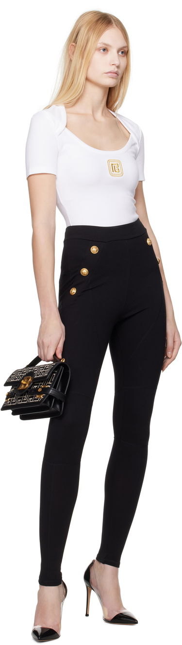 Skuldertaske Balmain Balmain B-Buzz 24 Canvas and Leather Bag Sort | EN1DA829TJGH, 3