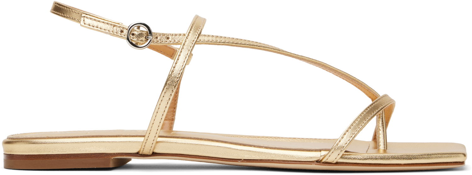 Tilbehør Aeyde Aeyde Ella Leather Toe-Post Sandals Metalisk | A11-FS-BERS8MFL-0121-902-007, 0