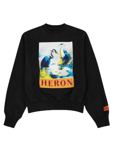 Sweatshirt HERON PRESTON Halftone Heron Crewneck Sort | HMBA020F22JER0091046