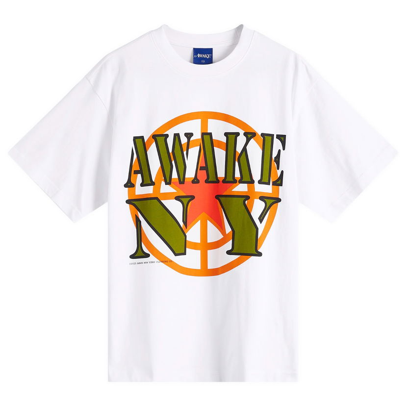 T-shirt Awake NY Awake NY Crosshair Graphic T-Shirt, Size Large Hvid | AWK-SP25-TS002-WHT