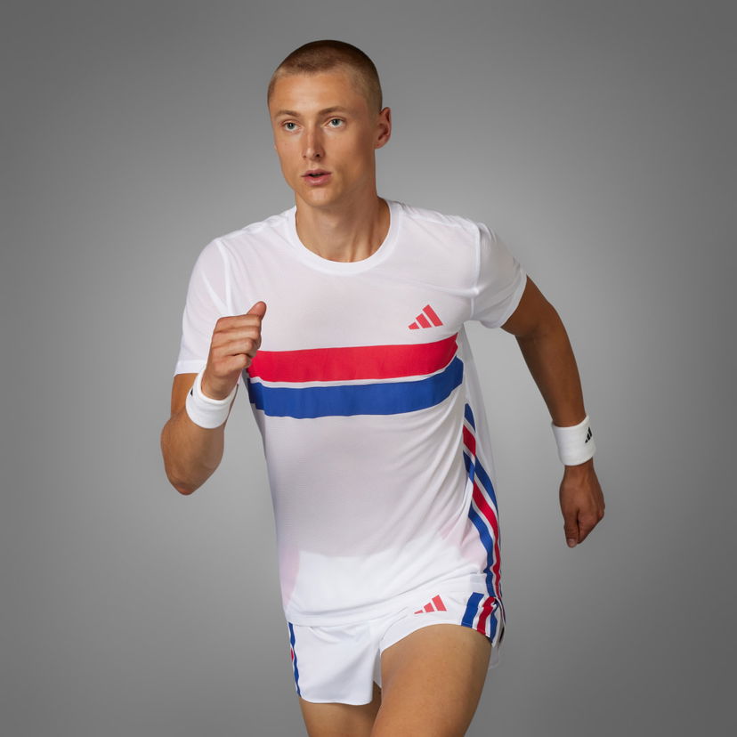 T-shirt adidas Performance Adizero Retro Running T-Shirt Hvid | JD7315
