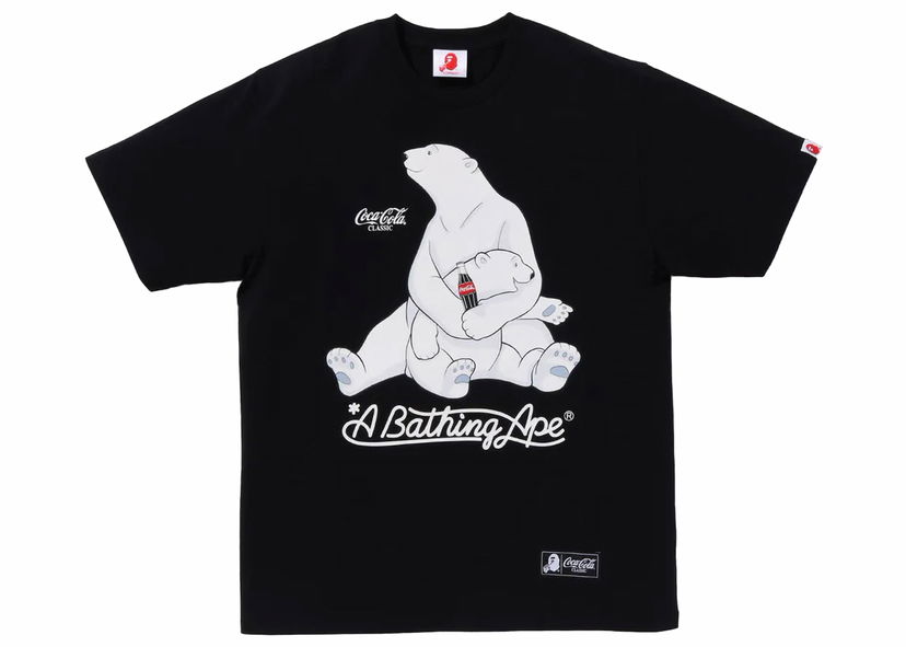 T-shirt BAPE BAPE x Coca-Cola Polar Bear Tee Black Sort | 1J73-110-911
