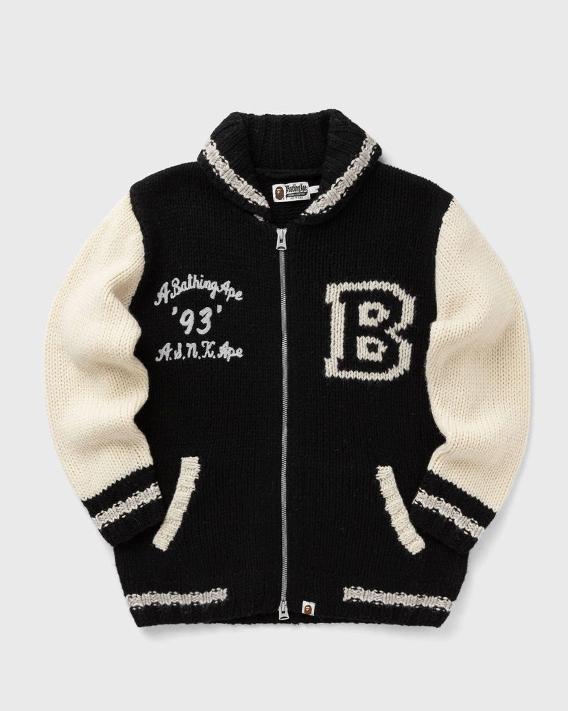 Bomberjakke BAPE COWICHAN CARDIGAN Sort | 001KNK801002MBLK