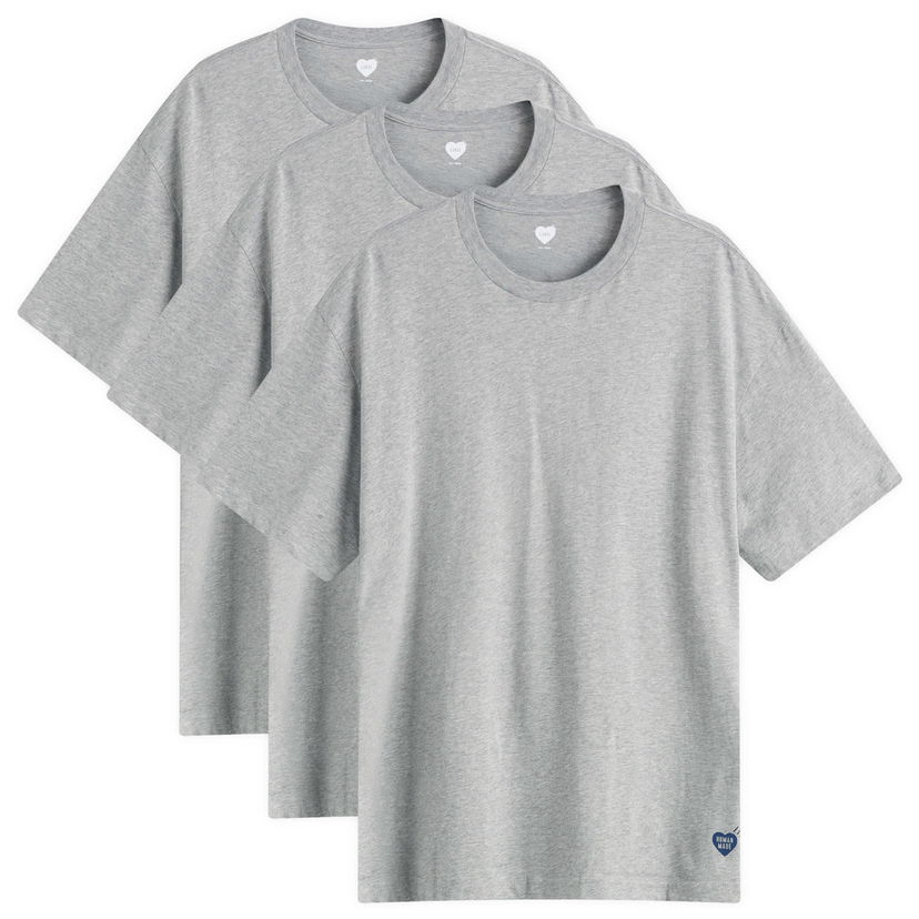 T-shirt Human Made 3-Pack T-Shirt, Size Large, Human Made Grå | HM30CS037-GRY
