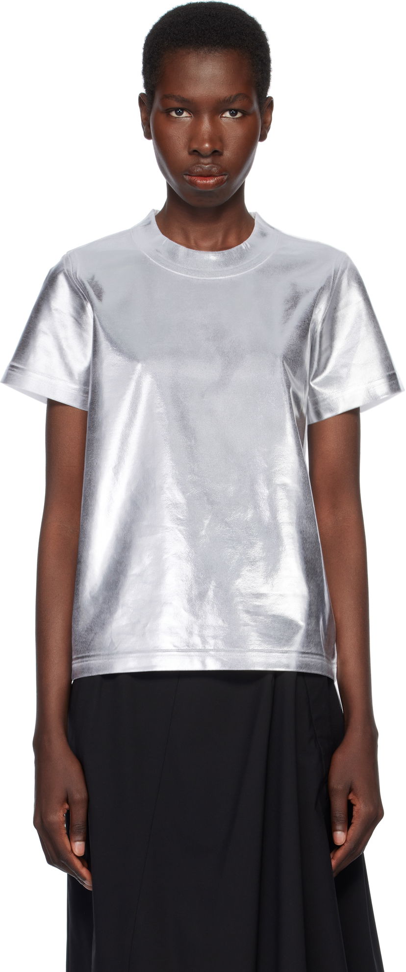 T-shirt Junya Watanabe Junya Watanabe Hyper Density Jersey T-Shirt Metalisk | JO-T037-051