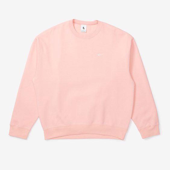 Sweatshirt Nike Solo Swoosh Fleece Crew Lyserød | CV0554-697, 0