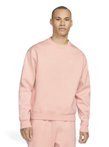 Sweatshirt Nike Solo Swoosh Fleece Crew Lyserød | CV0554-697