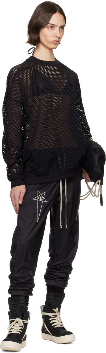 Sweater Rick Owens Rick Owens Champion Edition Jumbo Mesh Sweatshirt Sort | CW01E1670 CHONET, 3